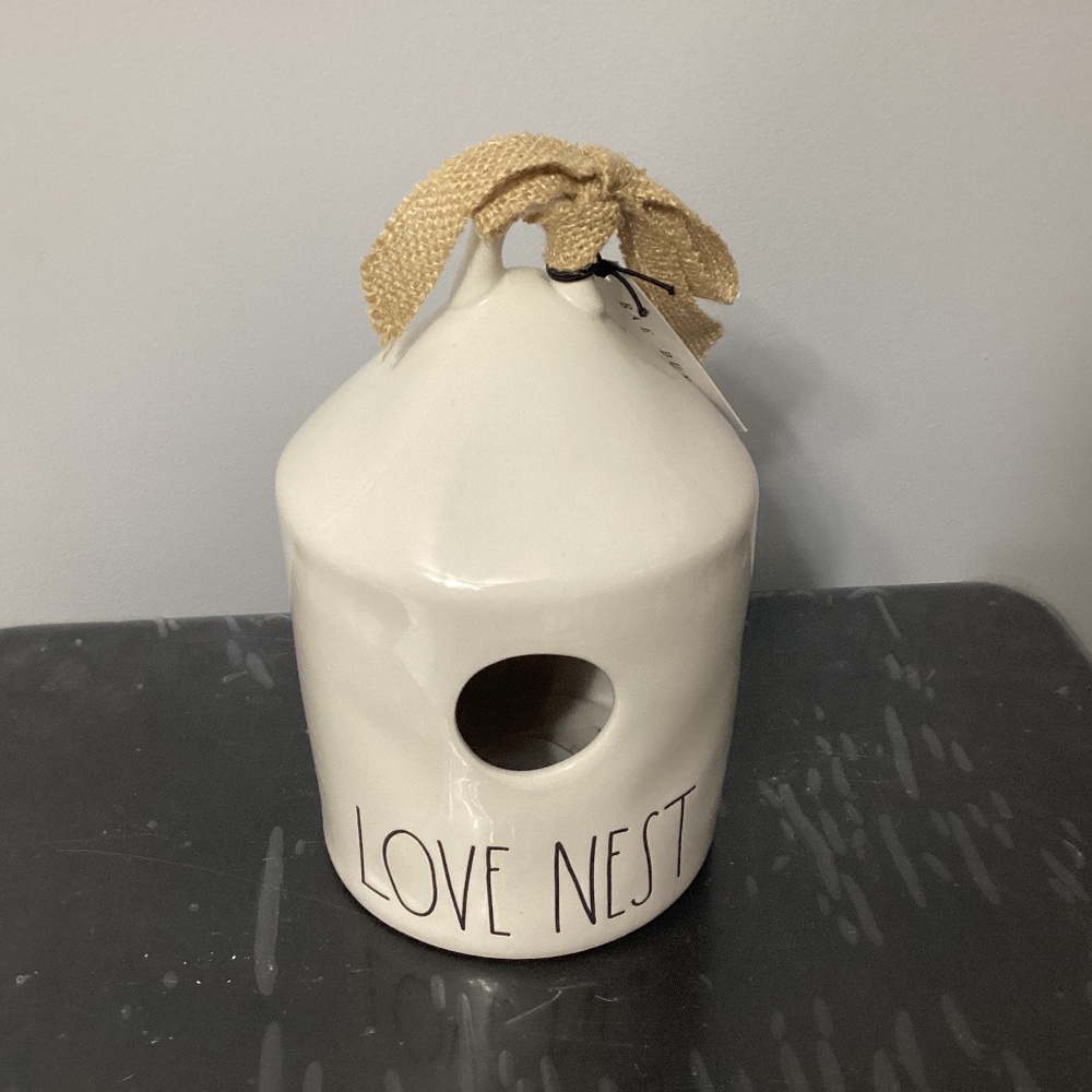 Rae Dunn love nest bird house